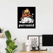 Purramid Cat Pyramids Cute Kitten Poster (Thuiskantoor)