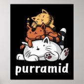 Purramid Cat Pyramids Cute Kitten Poster (Voorkant)