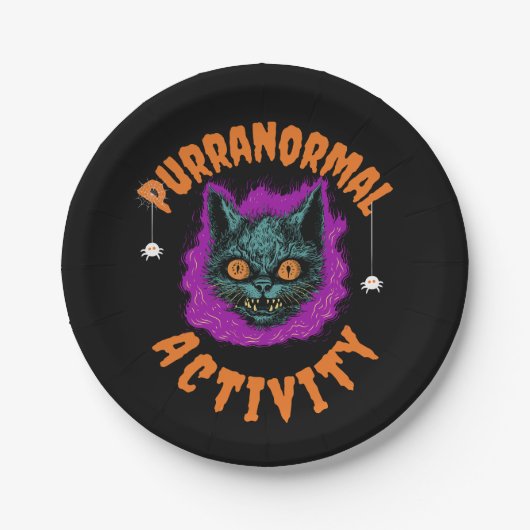 🎃 Purranormaal Feest! 🕸️ Papieren Bordje (Voorkant)
