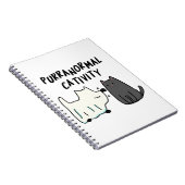 Purranormale activiteit Funny Halloween kat grap  Notitieboek (Rechterzijde)