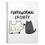 Purranormale activiteit Funny Halloween kat grap  Notitieboek (Voorkant)