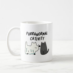 Purranormale activiteit Grappige Halloween kat gra Koffiemok