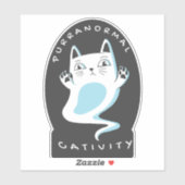 PURRANORMALE ACTIVITEIT HALLOWEEN CAT LOVER SPOOKY STICKER (Vel)