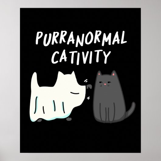 Purranormale Activiteit Halloween Kat Grappige Don Poster (Voorkant)