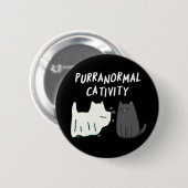 Purranormale Activiteit Halloween Kat Grappige Tek Ronde Button 5,7 Cm (Voorkant /achterkant)