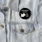 Purranormale Activiteit Halloween Kat Grappige Tek Ronde Button 5,7 Cm (In situ)