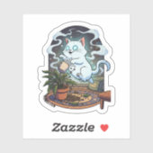 Purranormale activiteit - Schattigee spookkat Hall Sticker (Vel)