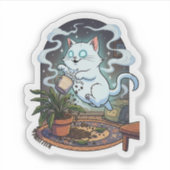 Purranormale activiteit - Schattigee spookkat Hall Sticker (Voorkant)