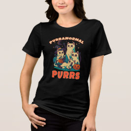 Purranormale Poezen Grappige Spookkat Halloween Gr Tri-Blend Shirt