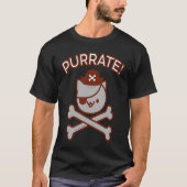 PURRATE  Cat Pirate Pun T-shirt (Voorkant)