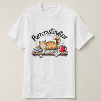 Purrcrastinator Design T-shirt