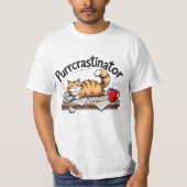 Purrcrastinator Design T-shirt (Voorkant)
