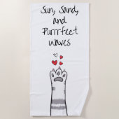 Purrefect Waves Pawesome Strandlaken (Voorkant)