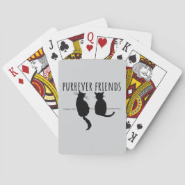 Purrever Friends Cute Cat Best Friends Pokerkaarten