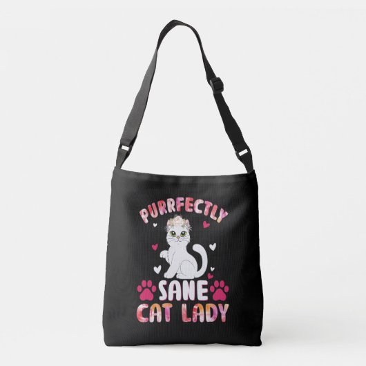 Purrfeces-kattendame Crossbody Tas (Achterkant)