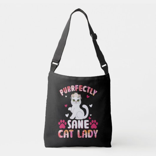 Purrfeces-kattendame Crossbody Tas (Voorkant)
