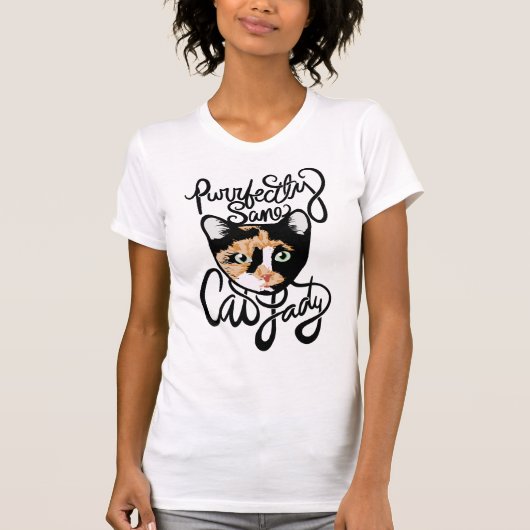 Purrfeces-kattendame T-shirt (Voorkant)