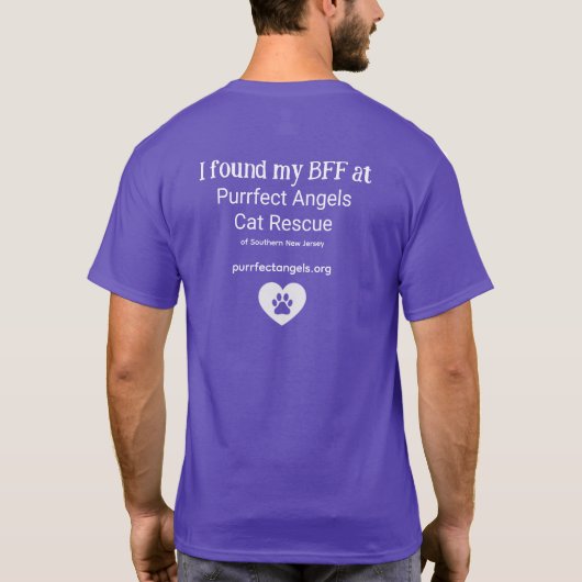 Purrfect Angels Cat Rescue BFF Unisex Shirt (PACR) (Achterkant)