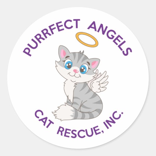 Purrfect Angels Cat Rescue stickers (Voorkant)