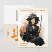 Purrfect Babysitter Budget Halloween Ansichtkaart Briefkaart (Voorkant / Achterkant)
