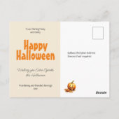 Purrfect Babysitter Budget Halloween Ansichtkaart Briefkaart (Achterkant)