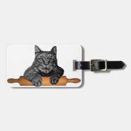 Purrfect Baker Cat Gifts gekke katdame Bagagelabel