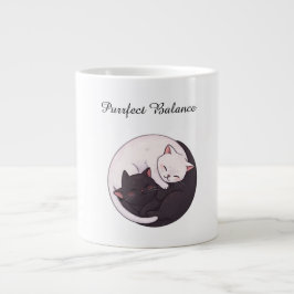 Purrfect Balance Yin Yang Cats Cute Cartoon Mug Grote Koffiekop