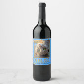 Purrfect Bliss Funny Cat Wine Label Wijn Etiket (Voorkant)