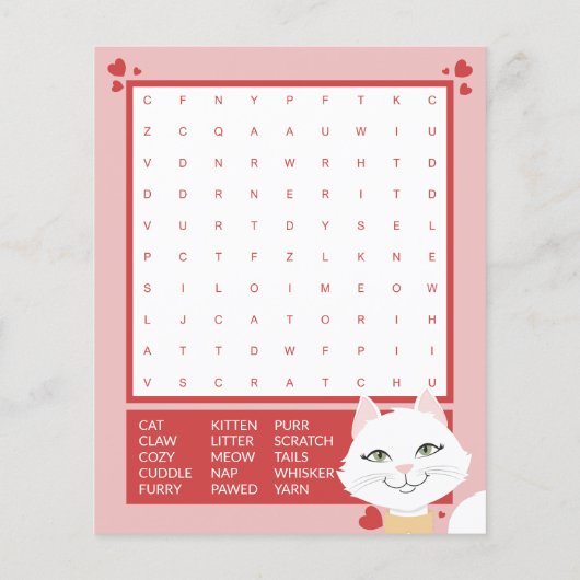 Purrfect Cat Kinder Valentijnsdag Kaart (Achterkant)