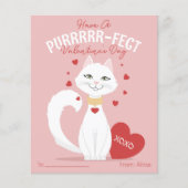 Purrfect Cat Kinder Valentijnsdag Kaart (Voorkant)