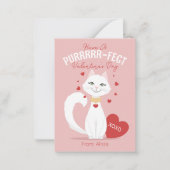 Purrfect Cat Kinder Valentijnsdag Kaart Notitiekaartje (Voorkant)