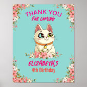 Purrfect Cat Kitten Verjaardagsfeest Kit voor Kind Poster (Voorkant)