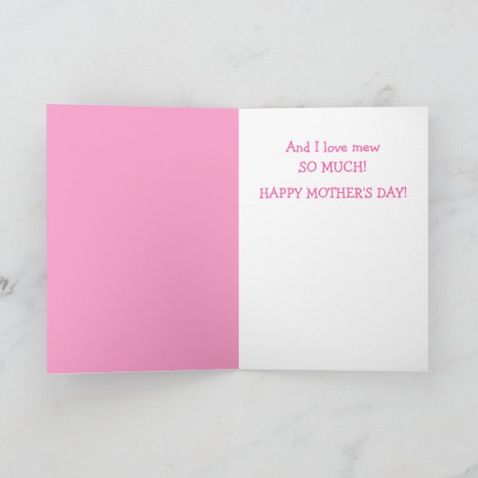 Purrfect Cat mam Moederdag Feestdagen Kaart (Binnen)