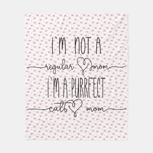 Purrfect Cat mama Fleece Deken (Voorkant)