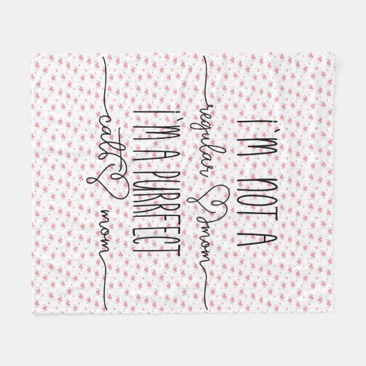 Purrfect Cat mama Fleece Deken (Voorkant (Horizontaal))