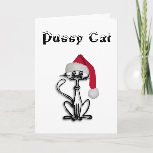 Purrfect Christmas Birthday Kaart Voeg notitie bin (Voorkant)