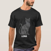 Purrfect Code: Een Kat in Binair T-shirt (Voorkant)