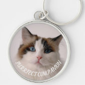 Purrfect Companion Custom Pet Photo Cat Lover Sleutelhanger (Voorkant)