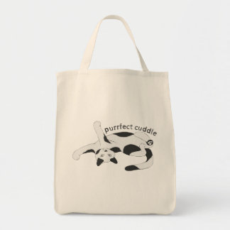 Purrfect Cuddle Grocery Canvas tas