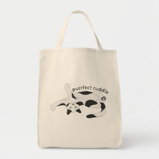 Purrfect Cuddle Grocery Canvas tas (Voorkant)