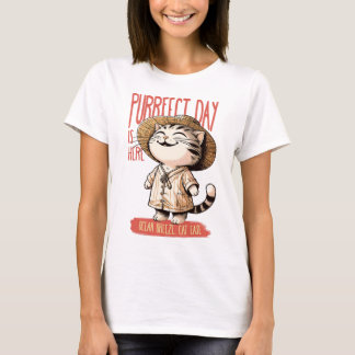 Purrfect Day Summer Bliss T-shirt - Cat Comfort Oc