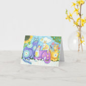 PURRFECT FELINE FRIENDS, CAT NOTE CARD Blank Kaart (Gele Bloem)