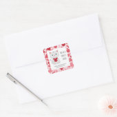 Purrfect Friend Cat Classroom Valentine Vierkante Sticker (Envelop)