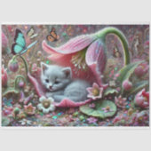 Purrfect Garden Cat Magic Decoupage Tissuepapier (Voorkant)