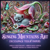 Purrfect Garden Cat Magic Decoupage  Tissuepapier