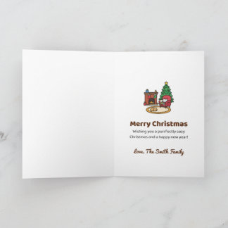 Purrfect gezellige gepersonaliseerde kerstkatten kaart