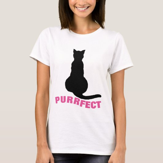 PURRFECT Grappige Kat T-shirts (Voorkant)
