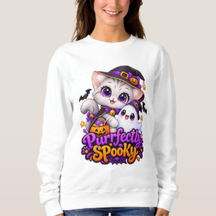 Purrfect Griezelig – Knuffel Halloween Katten Moti Trui