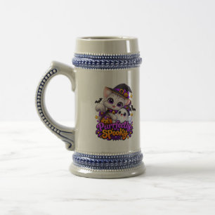 Purrfect griezelige Halloween kat bierpul
