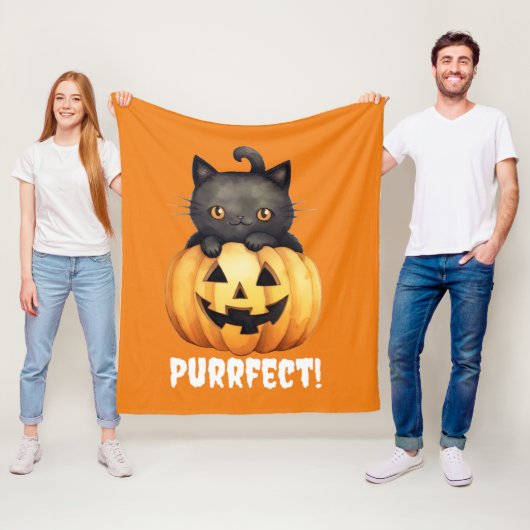 Purrfect Halloween gooi deken (In situ)